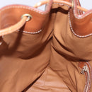CELINE Macadam Canvas Shoulder Bag PVC Leather Brown Gold Auth 199630-22