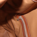 CELINE Macadam Canvas Shoulder Bag PVC Leather Brown Gold Auth 199630-23
