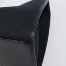 GUCCI GG Canvas Jackie Hand Bag Black Silver 002 1067 Auth 199636V-9