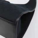 GUCCI GG Canvas Jackie Hand Bag Black Silver 002 1067 Auth 199636V-15