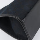 GUCCI GG Canvas Jackie Hand Bag Black Silver 002 1067 Auth 199636V-16