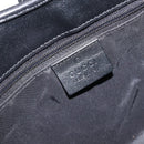GUCCI GG Canvas Jackie Hand Bag Black Silver 002 1067 Auth 199636V-19