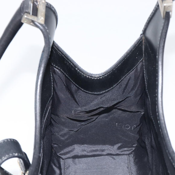 GUCCI GG Canvas Jackie Hand Bag Black Silver 002 1067 Auth 199636V