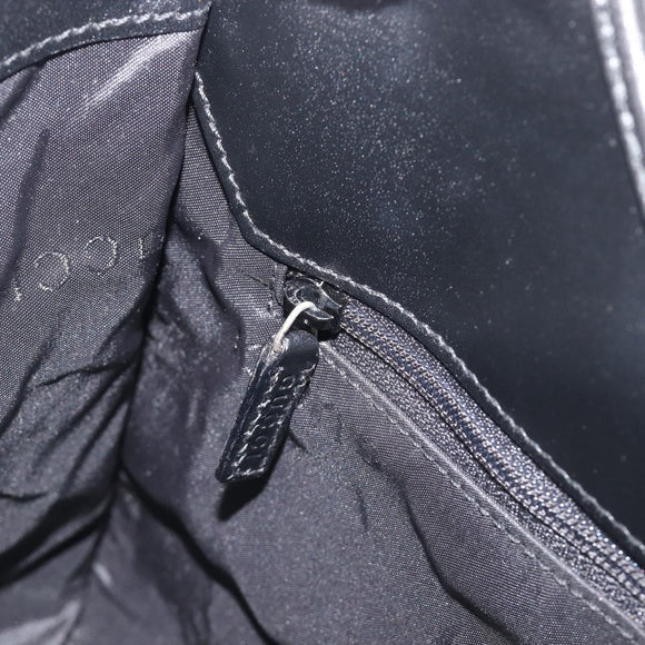 GUCCI GG Canvas Jackie Hand Bag Black Silver 002 1067 Auth 199636V
