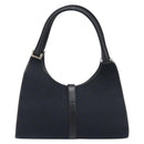 GUCCI GG Canvas Jackie Hand Bag Black Silver 002 1067 Auth 199636V-2