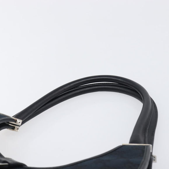 GUCCI GG Canvas Jackie Hand Bag Black Silver 002 1067 Auth 199636V