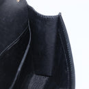 Salvatore Ferragamo Vala Chain Shoulder Bag Leather Black Gold Auth 199639V-19
