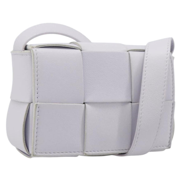 BOTTEGA VENETA MAXI INTRECCIATO Candy Cassette Bag Leather White Auth 199640V