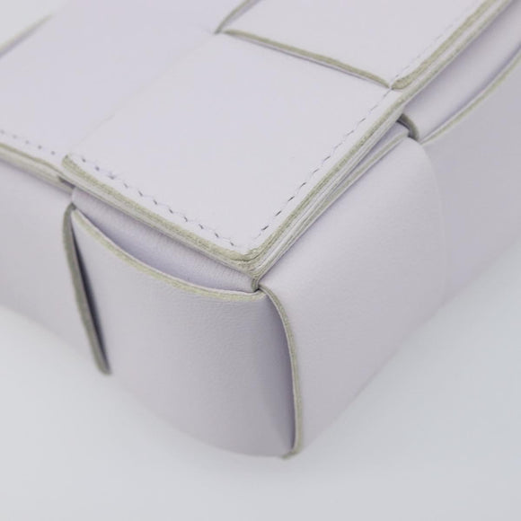 BOTTEGA VENETA MAXI INTRECCIATO Candy Cassette Bag Leather White Auth 199640V