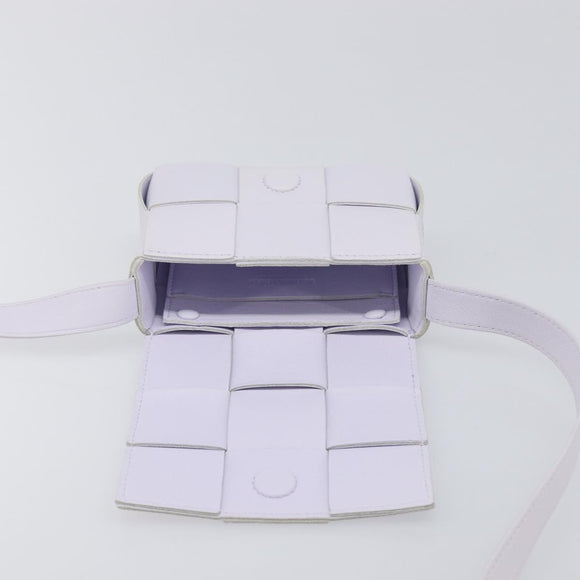 BOTTEGA VENETA MAXI INTRECCIATO Candy Cassette Bag Leather White Auth 199640V