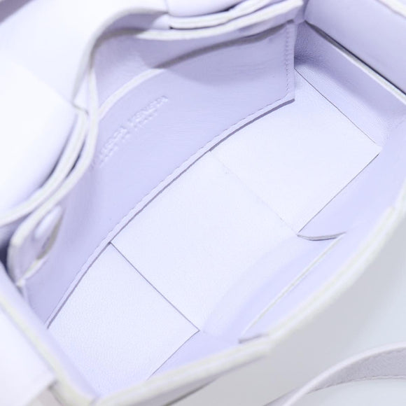 BOTTEGA VENETA MAXI INTRECCIATO Candy Cassette Bag Leather White Auth 199640V