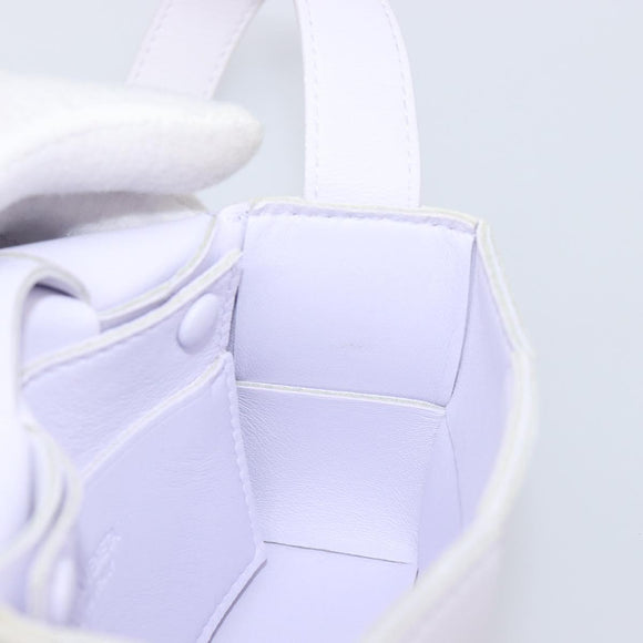 BOTTEGA VENETA MAXI INTRECCIATO Candy Cassette Bag Leather White Auth 199640V
