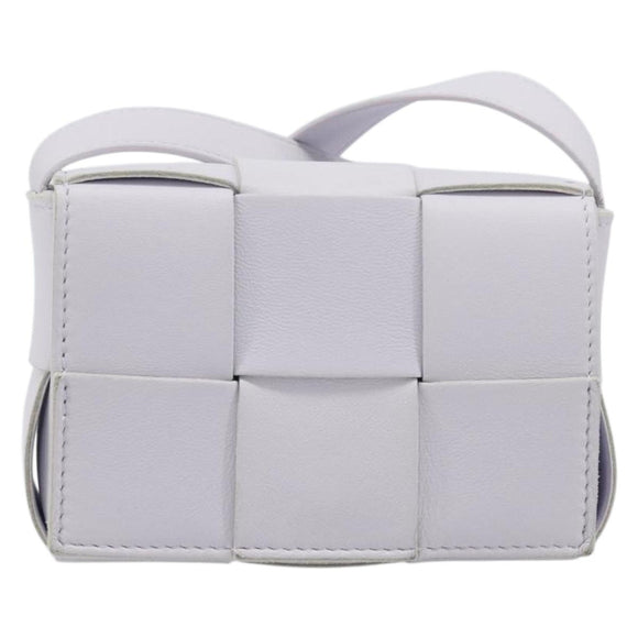 BOTTEGA VENETA MAXI INTRECCIATO Candy Cassette Bag Leather White Auth 199640V