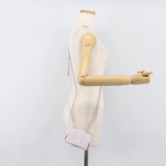 BOTTEGA VENETA MAXI INTRECCIATO Candy Cassette Bag Leather White Auth 199640V