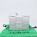 BOTTEGA VENETA MAXI INTRECCIATO Candy Cassette Bag Leather White Auth 199640V-12