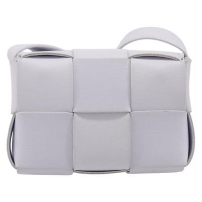 BOTTEGA VENETA MAXI INTRECCIATO Candy Cassette Bag Leather White Auth 199640V - 0