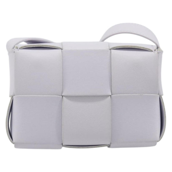 BOTTEGA VENETA MAXI INTRECCIATO Candy Cassette Bag Leather White Auth 199640V