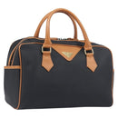 SAINT LAURENT Boston Bag PVC Canvas Black Gold Auth 199641-1