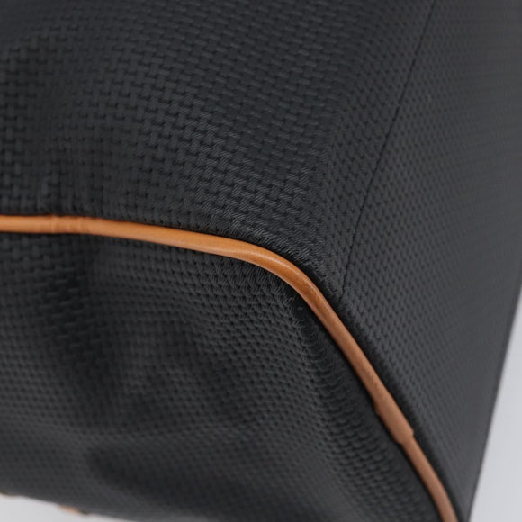 SAINT LAURENT Boston Bag PVC Canvas Black Gold Auth 199641
