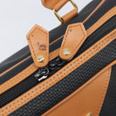SAINT LAURENT Boston Bag PVC Canvas Black Gold Auth 199641-16
