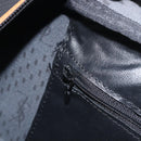 SAINT LAURENT Boston Bag PVC Canvas Black Gold Auth 199641-20