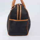 SAINT LAURENT Boston Bag PVC Canvas Black Gold Auth 199641-4
