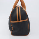 SAINT LAURENT Boston Bag PVC Canvas Black Gold Auth 199641-5