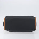 SAINT LAURENT Boston Bag PVC Canvas Black Gold Auth 199641-9