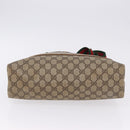 GUCCI GG Supreme Web Sherry Line Tote Bag PVC Beige Gold 39 02 003 Auth 199642-7