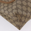 GUCCI GG Supreme Web Sherry Line Tote Bag PVC Beige Gold 39 02 003 Auth 199642-15