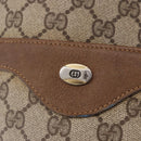 GUCCI GG Supreme Web Sherry Line Tote Bag PVC Beige Gold 39 02 003 Auth 199642-18