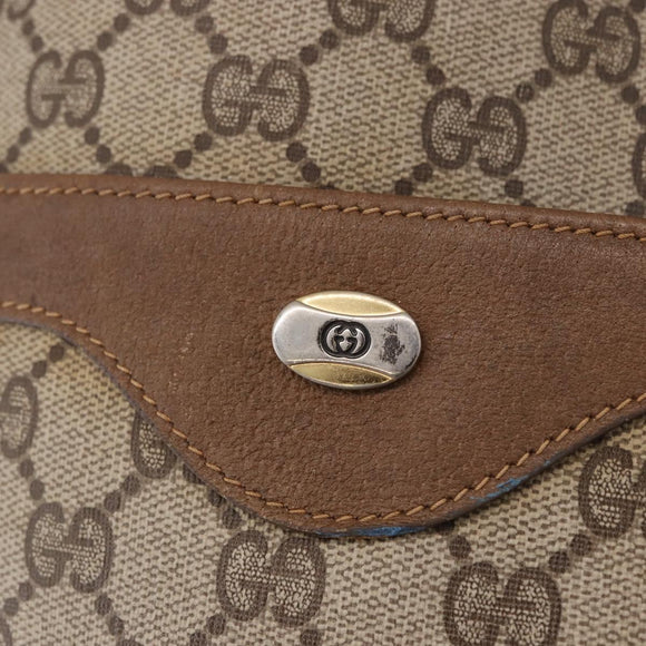 GUCCI GG Supreme Web Sherry Line Tote Bag PVC Beige Gold 39 02 003 Auth 199642