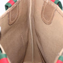 GUCCI GG Supreme Web Sherry Line Tote Bag PVC Beige Gold 39 02 003 Auth 199642-21