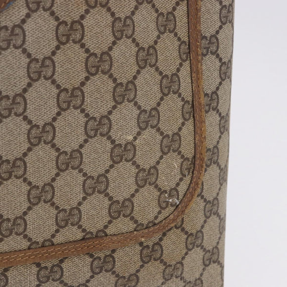 GUCCI GG Supreme Web Sherry Line Tote Bag PVC Beige Gold 39 02 003 Auth 199642