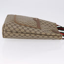 GUCCI GG Supreme Web Sherry Line Tote Bag PVC Beige Gold 39 02 003 Auth 199642-5