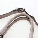 PRADA Gathered Hand Bag Leather 2way Gray Silver Auth 199643V-15