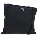 PRADA Shoulder Bag Nylon Black Silver Auth 199644V-1