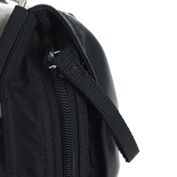 PRADA Shoulder Bag Nylon Black Silver Auth 199644V