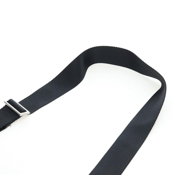 PRADA Shoulder Bag Nylon Black Silver Auth 199644V