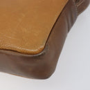 LOEWE Shoulder Bag Leather Brown Gold Auth 199645-9