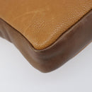 LOEWE Shoulder Bag Leather Brown Gold Auth 199645-14