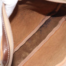 LOEWE Shoulder Bag Leather Brown Gold Auth 199645-12