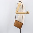LOEWE Shoulder Bag Leather Brown Gold Auth 199645-19
