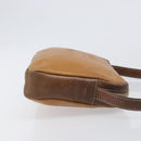 LOEWE Shoulder Bag Leather Brown Gold Auth 199645-3