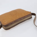 LOEWE Shoulder Bag Leather Brown Gold Auth 199645-6