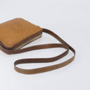 LOEWE Shoulder Bag Leather Brown Gold Auth 199645-7