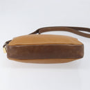 LOEWE Shoulder Bag Leather Brown Gold Auth 199645-5