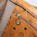 MCM Vicetos Logogram Tote Bag PVC Leather Brown Gold Auth 199646-19