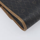 Christian Dior Honeycomb Canvas Shoulder Bag PVC Black Gold Auth 199648-16