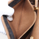 Christian Dior Honeycomb Canvas Shoulder Bag PVC Black Gold Auth 199648-21